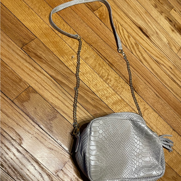 Borse in Pelle Vintage Camera chain tassel embossed python messenger crossbody - Picture 3 of 7